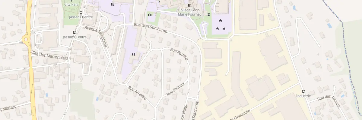 Plan du 1 Rue Pasteur à Jassans-Riottier
