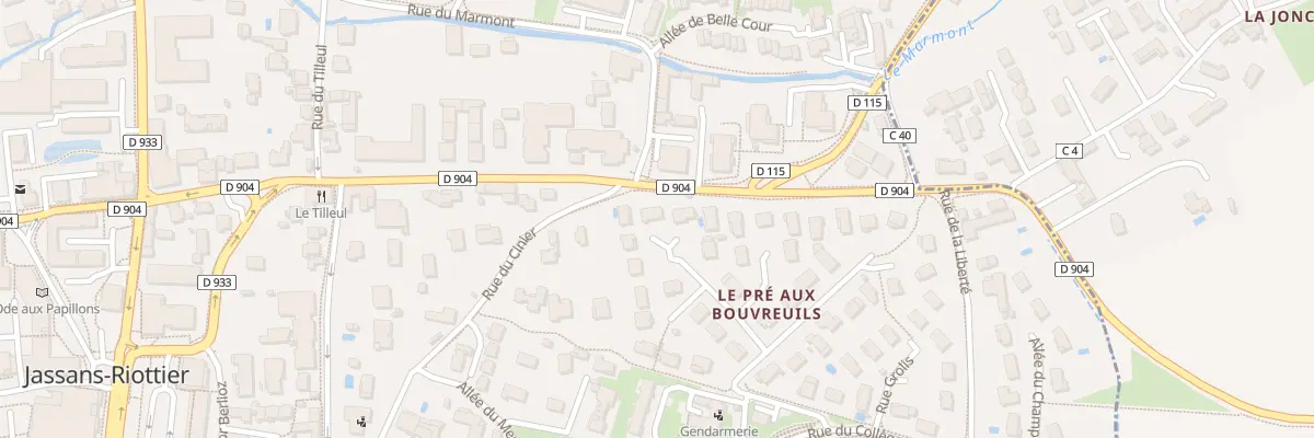 Plan du 40 Rue Mal de Lattre de Tassigny à Jassans-Riottier