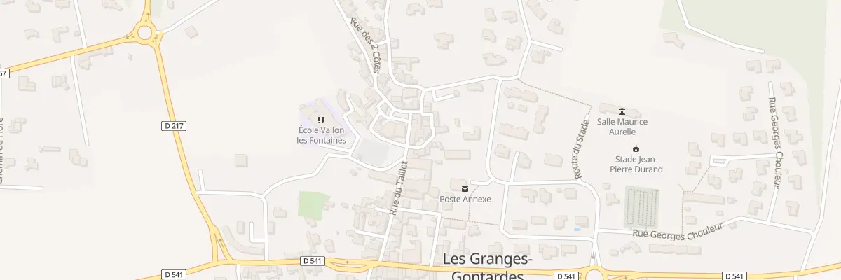 Plan du 1 Pas de la Cure aux Granges-Gontardes
