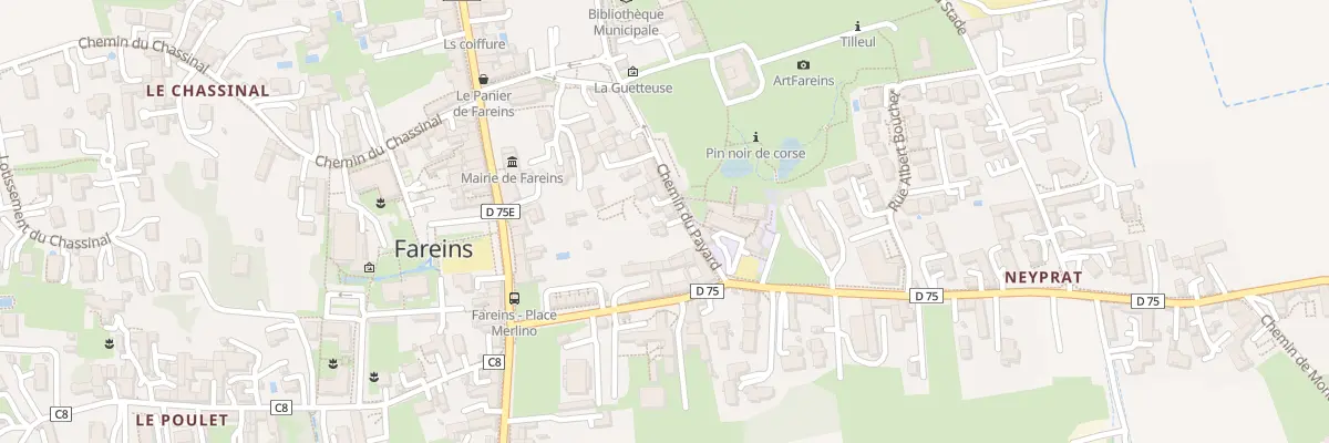 Plan du 5159 Au Village à Fareins