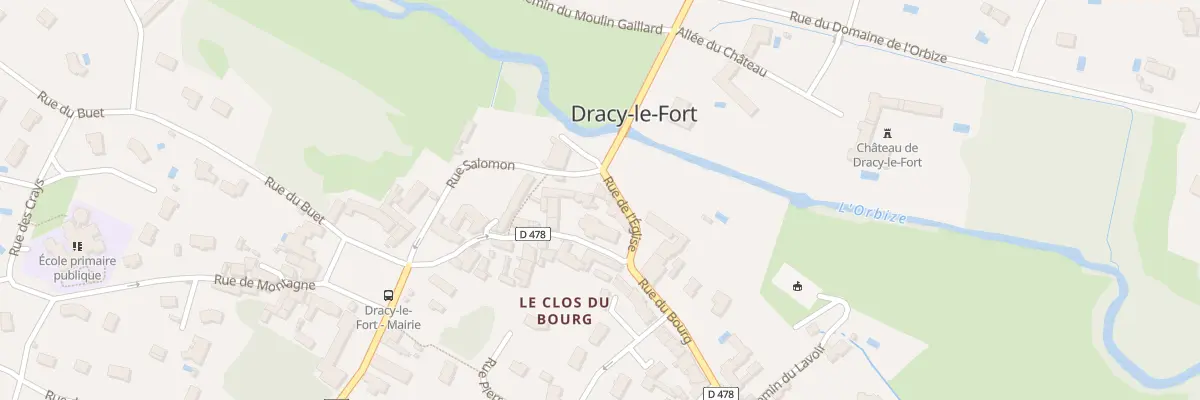 Plan du 13 Rue de l’Eglise à Dracy-le-Fort