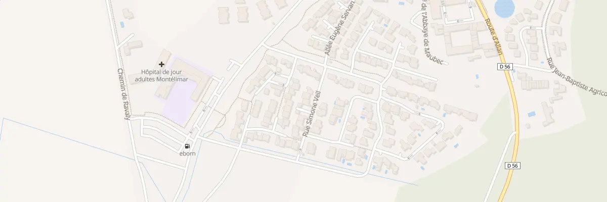 Plan du 9998 Rue Simone Veil à Montélimar