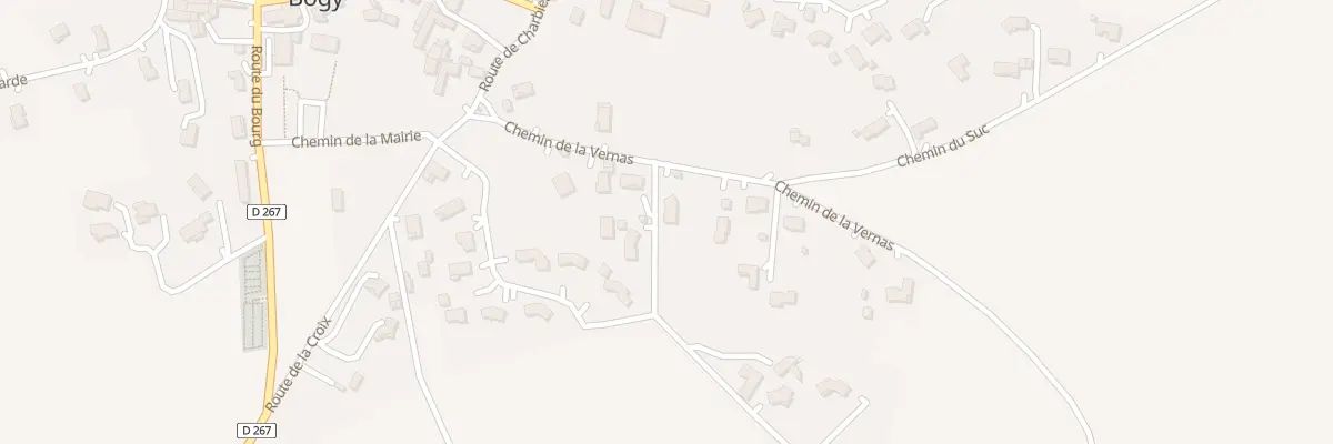 Plan du 142 Che de la Vernas à Bogy