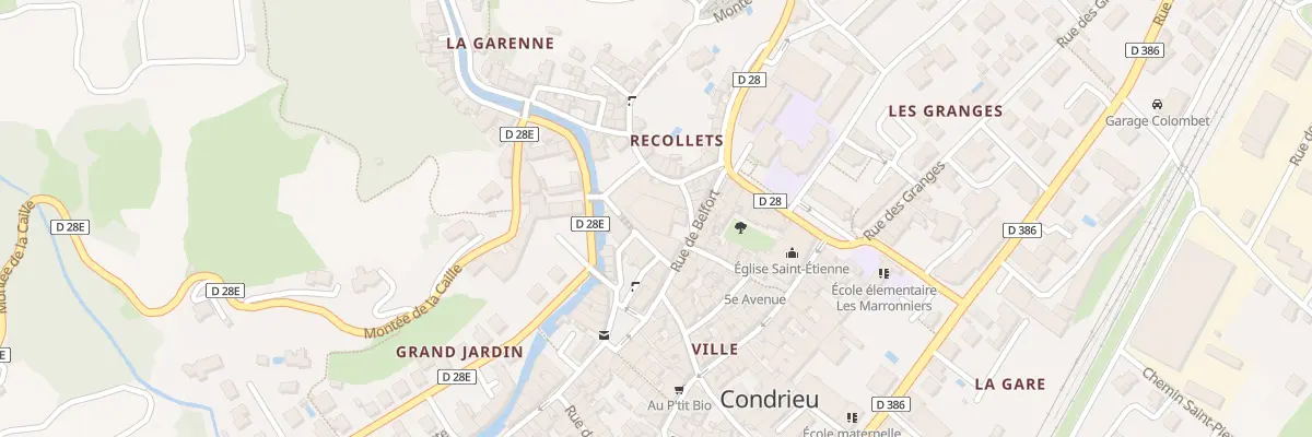 Plan du 8 Rue de Belfort à Condrieu