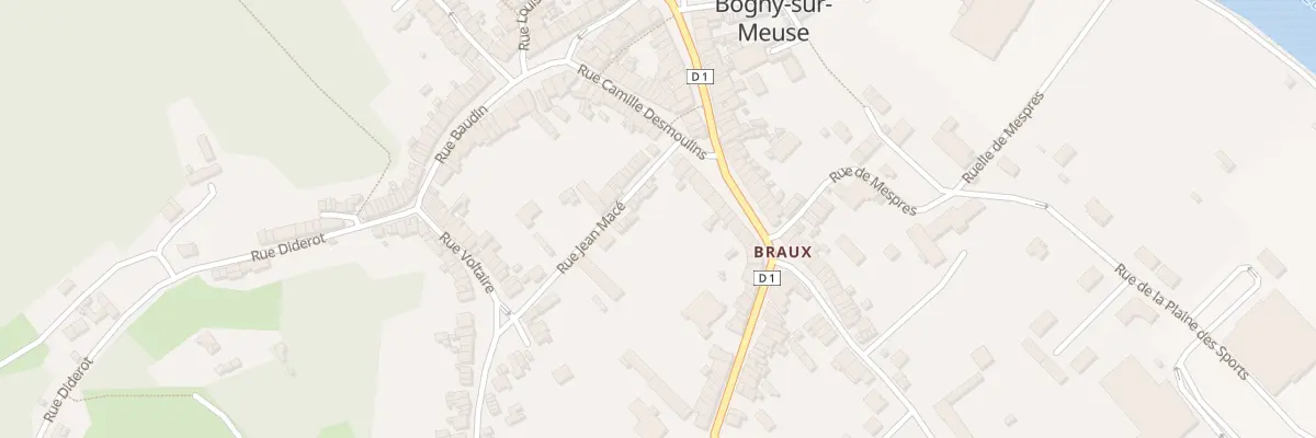 Plan du 34 Rue J Baptiste Clement à Bogny-sur-Meuse