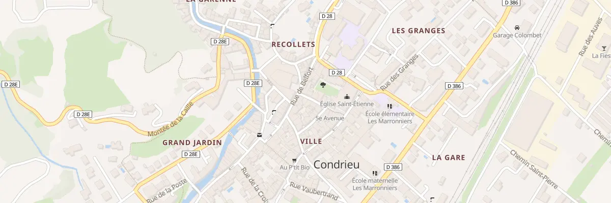 Plan de la Rue Cremaillere à Condrieu