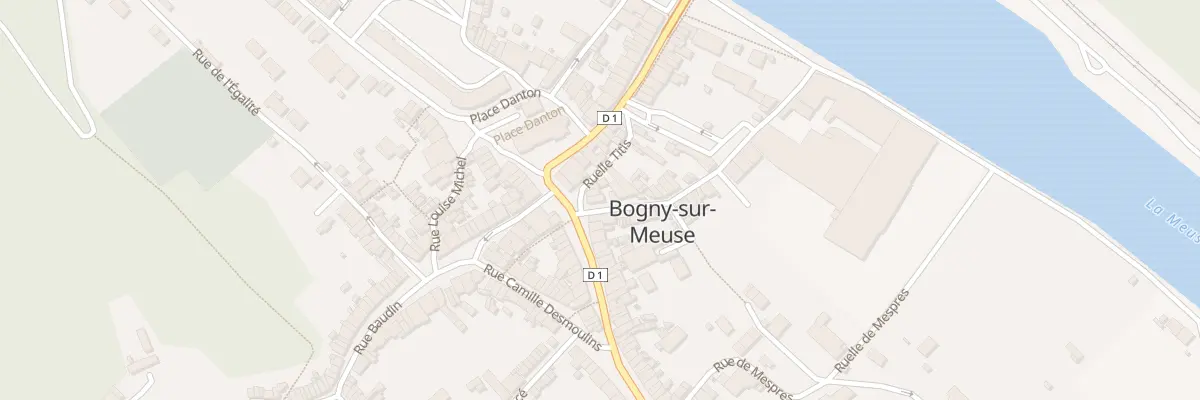 Plan du 5 Rue J Baptiste Clement à Bogny-sur-Meuse
