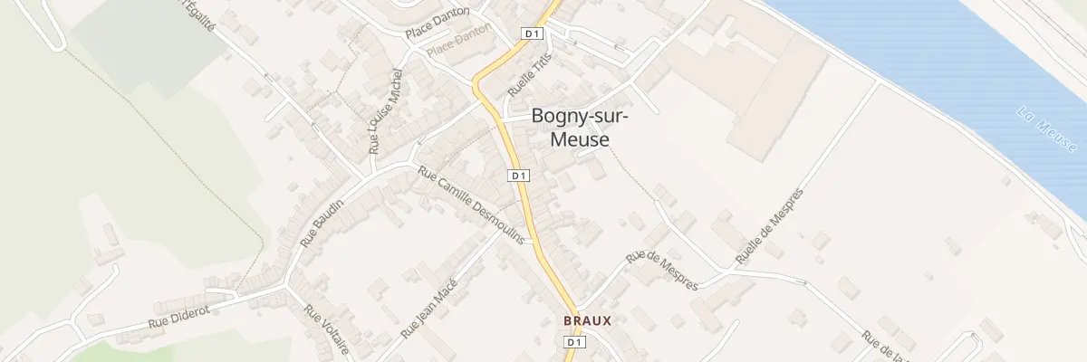 Plan du 25 Rue J Baptiste Clement à Bogny-sur-Meuse