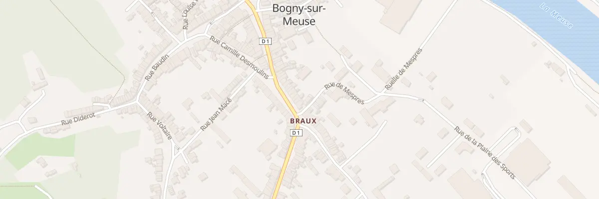 Plan du 57 Rue J Baptiste Clement à Bogny-sur-Meuse