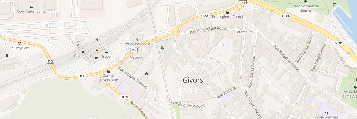 Plan du 23 Rue Emile Zola à Givors