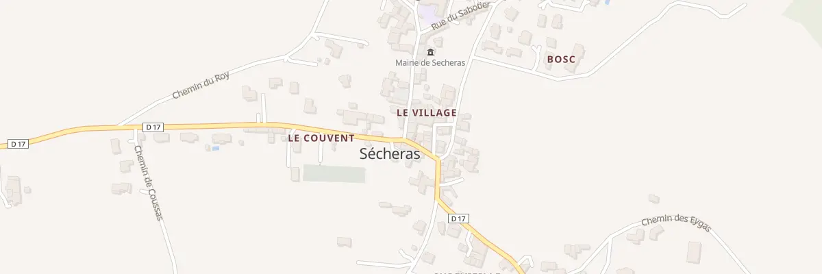 Plan du 3 Rte de Cheminas à Sécheras