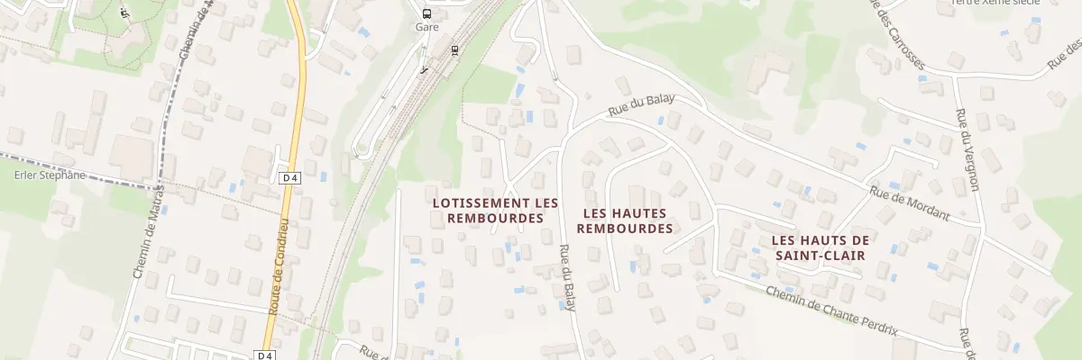 Plan du 961M Rue du Balay à Saint-Clair-du-Rhône