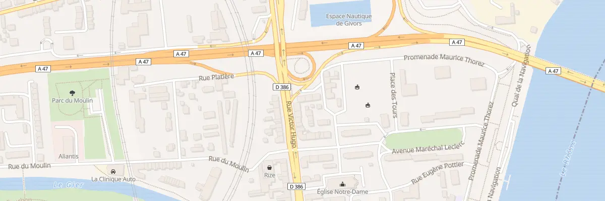 Plan du 1 Pl Colonel Fabien à Givors