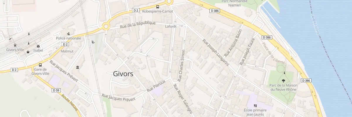 Plan du 50 Rue Roger Salengro à Givors