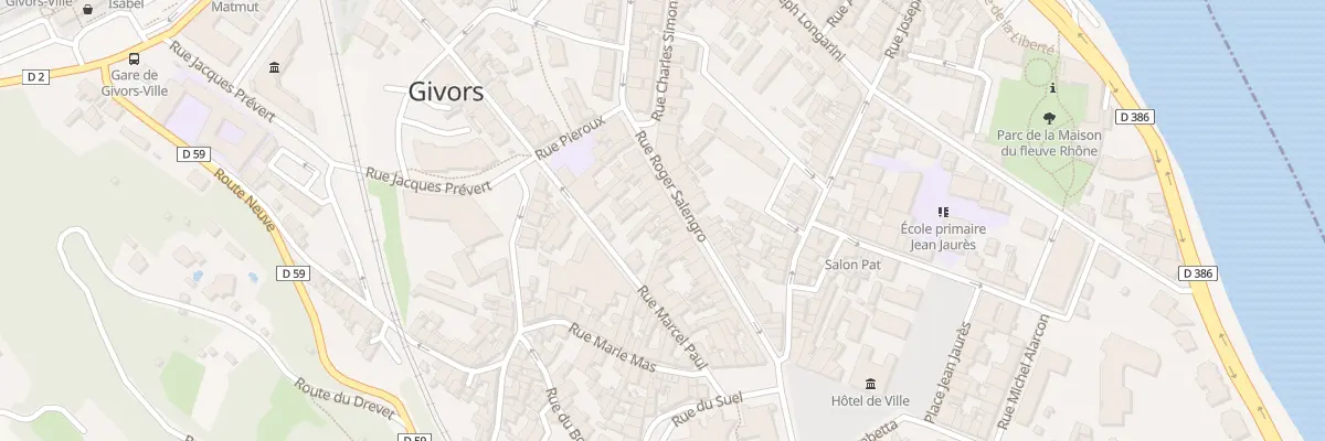 Plan du 22 Rue Marcel Paul à Givors