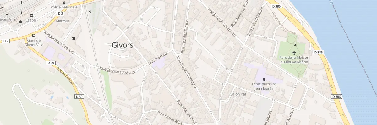 Plan du 40 Rue Roger Salengro à Givors