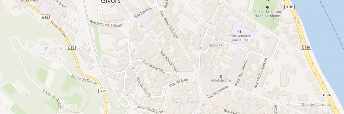 Plan du 8 Rue Marcel Paul à Givors