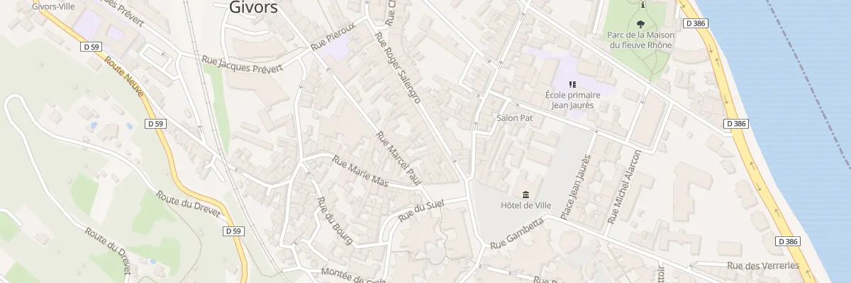 Plan du 9 Rue Roger Salengro à Givors