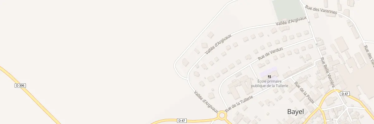 Plan du 8 Vc d’Argivaux à Bayel
