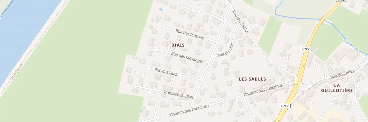 Plan du 5244 Rue des Mesanges à Guéreins