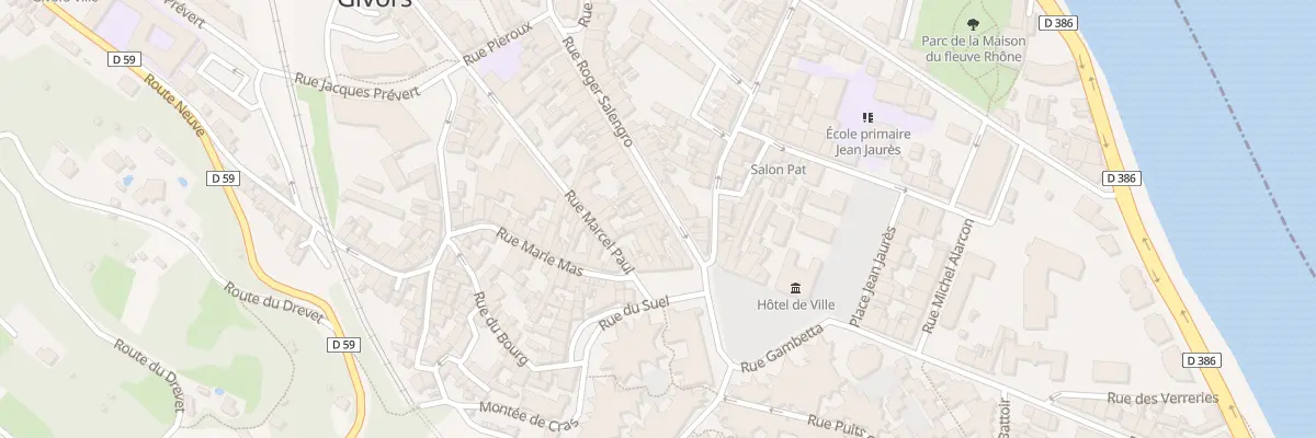Plan du 5 Rue Roger Salengro à Givors