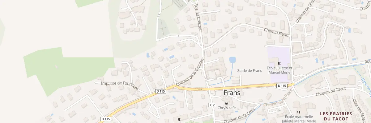 Plan du 74 Imp de la Gravière à Frans