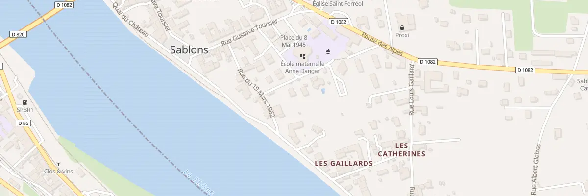 Plan du 1 Rue Louis Pasteur à Sablons