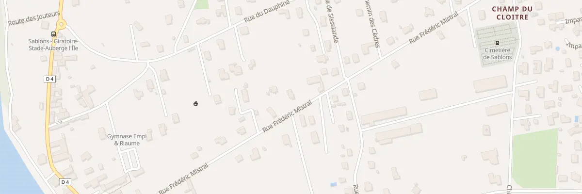 Plan du 16 Rue Frédéric Mistral à Sablons