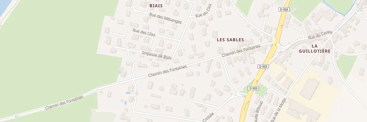 Plan du 244 Che des Fontaines à Guéreins