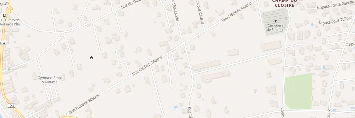 Plan du 23 Rue Frédéric Mistral à Sablons