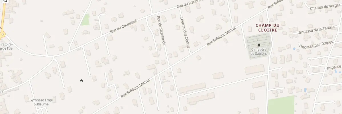 Plan du 26 Rue Frédéric Mistral à Sablons