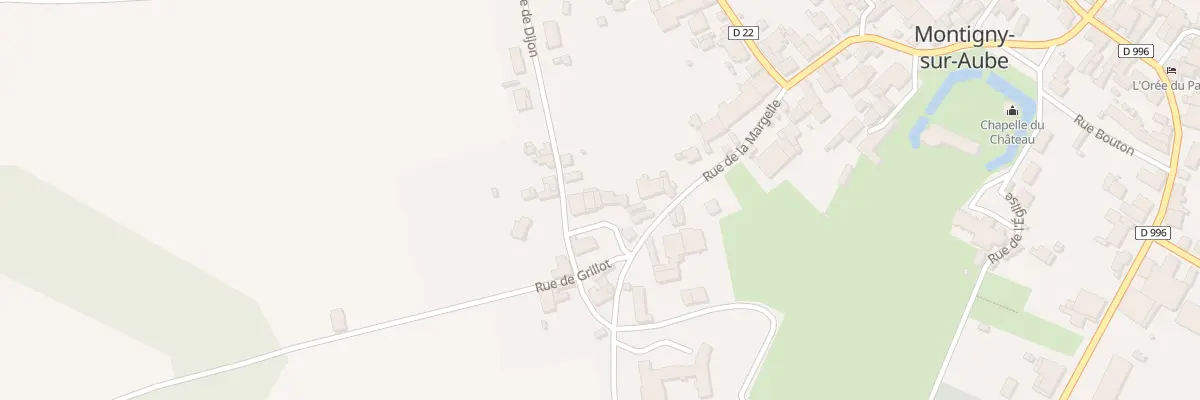 Plan du 9028 Rue de la Margelle à Montigny-sur-Aube
