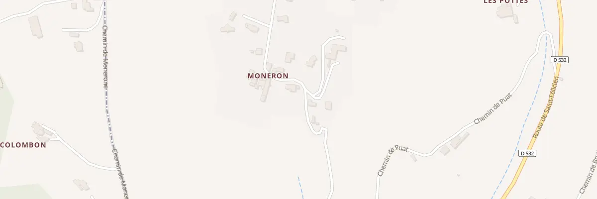 Plan du 580 Che de Moneron à Saint-Jean-de-Muzols