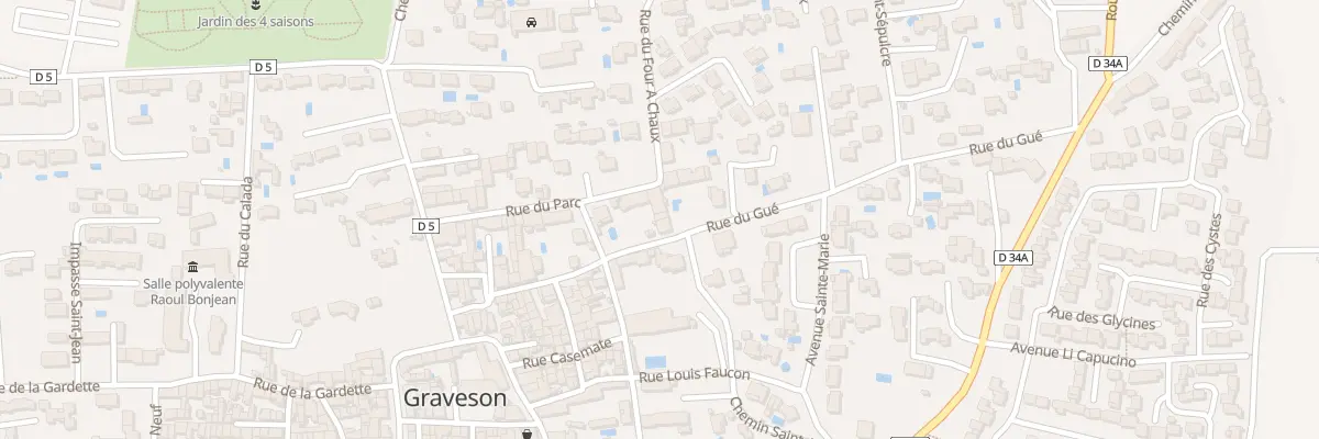 Plan de la Rue du Gué à Graveson