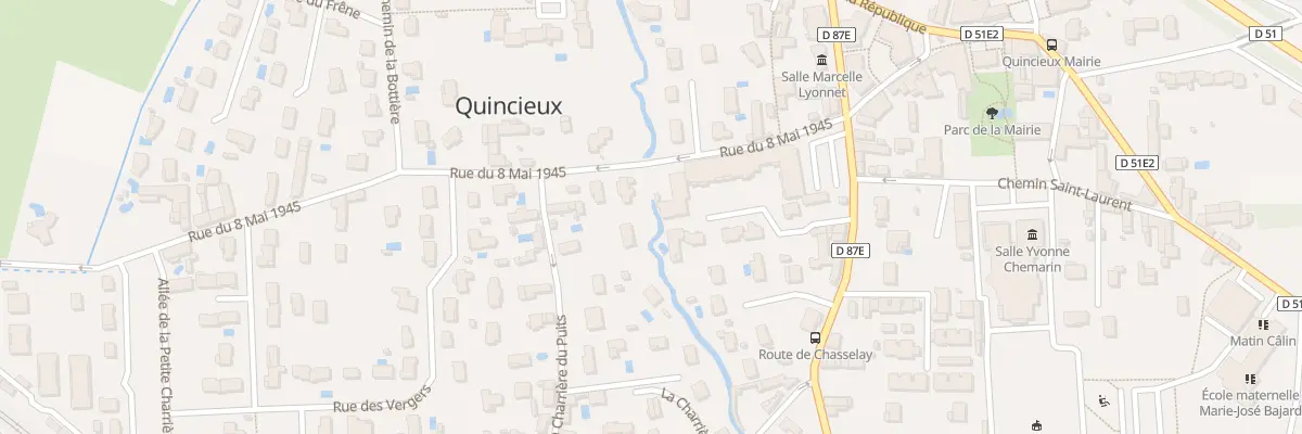 Plan du 7 Rue du 8 Mai 1945 à Quincieux