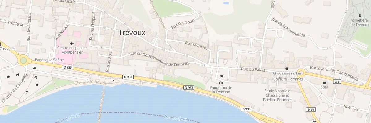 Plan du 2 Rue du Gouvernement à Trévoux