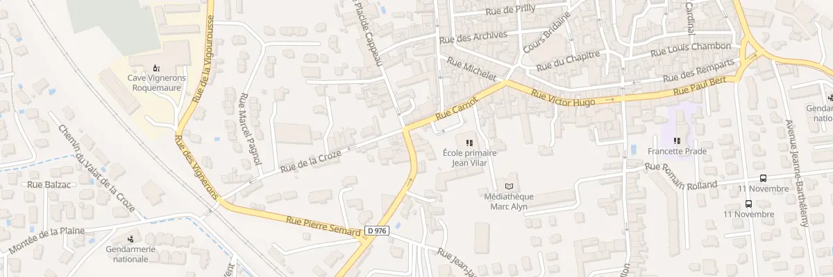Plan du 1 Av de la Gare à Roquemaure
