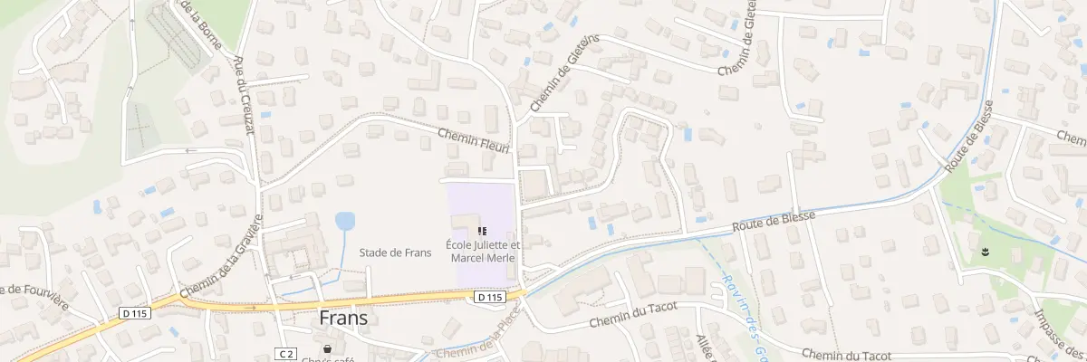 Plan du 64 Rue des Ecoles à Frans