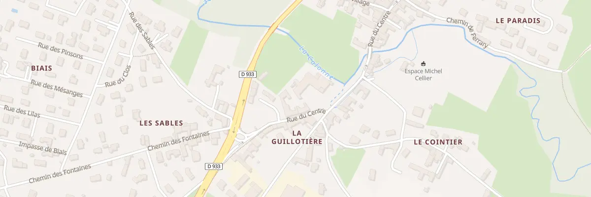 Plan du 5171 Rue du Centre à Guéreins