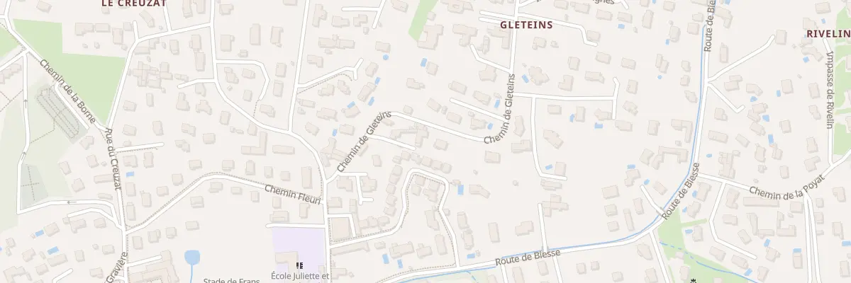Plan du 132 Che de Gléteins à Frans