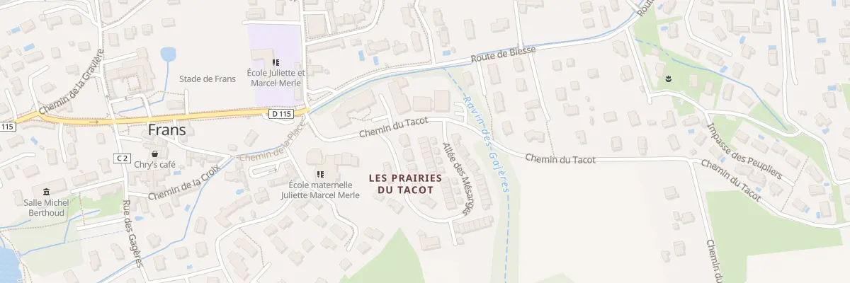 Plan du 16 All des Mésanges à Frans