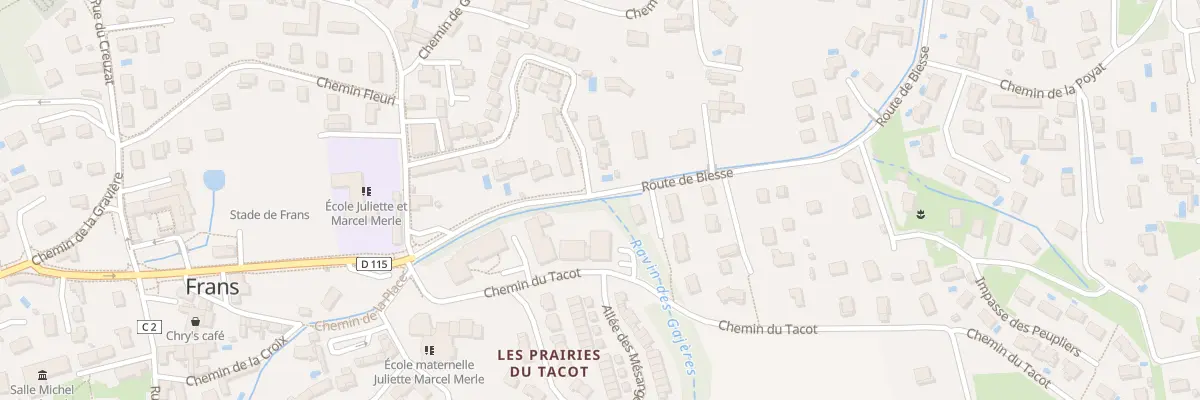 Plan du 175 Che du Tacot à Frans