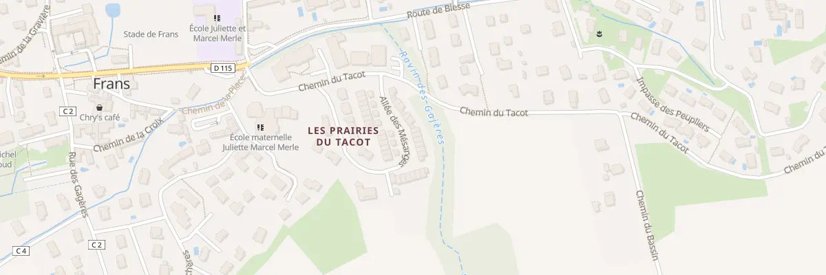 Plan du 83 All des Mésanges à Frans