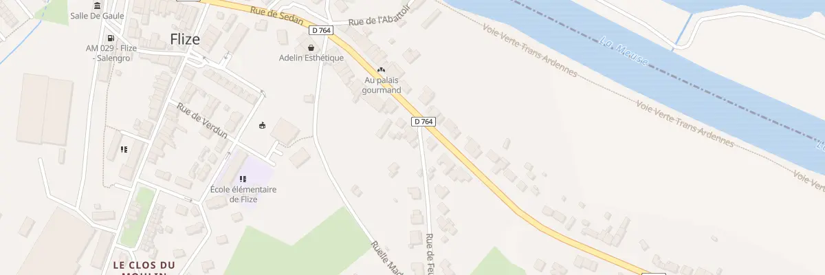 Plan du 58 Route de Feuchères à Flize à Flize