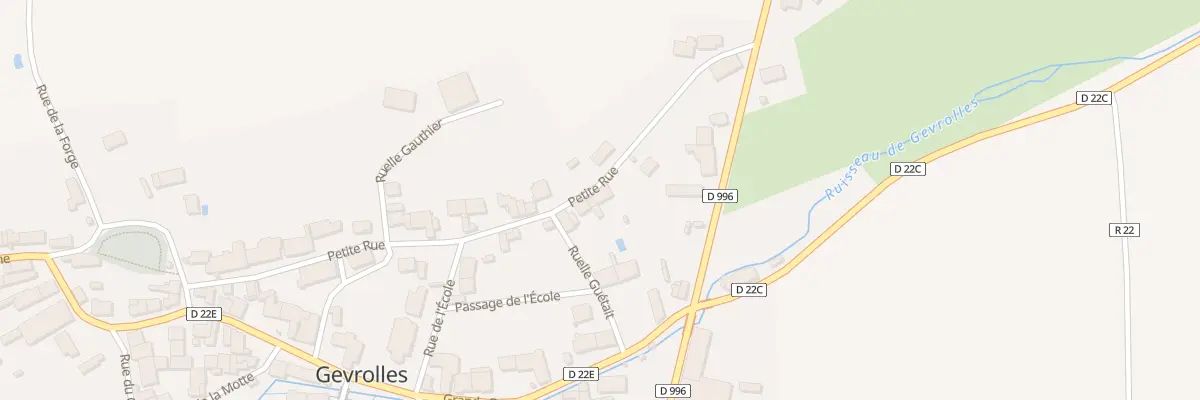 Plan du 12 Ptr Petite Rue à Gevrolles