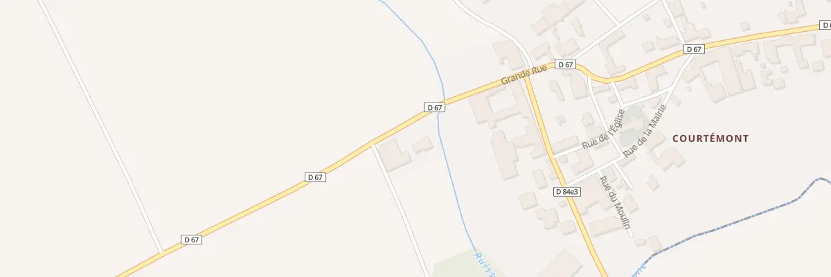 Plan de Sur le Chemin de Hans à Courtémont