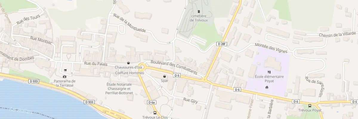 Plan du 13 Bd des Combattants à Trévoux