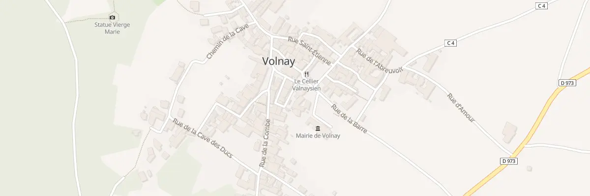 Plan du 1 Pl de l’Eglise à Volnay