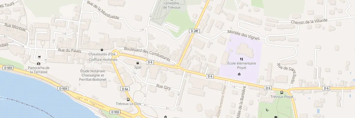 Plan du 29 Bd des Combattants à Trévoux