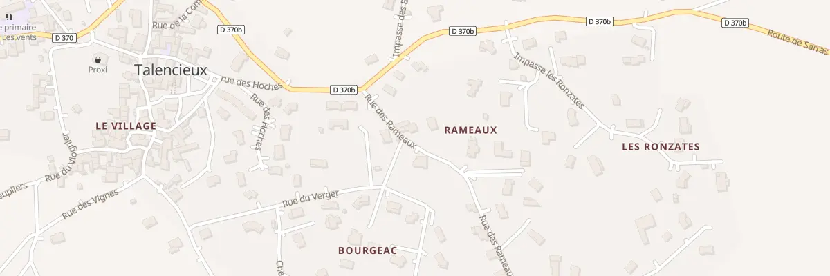 Plan du 75 Rue des Rameaux à Talencieux
